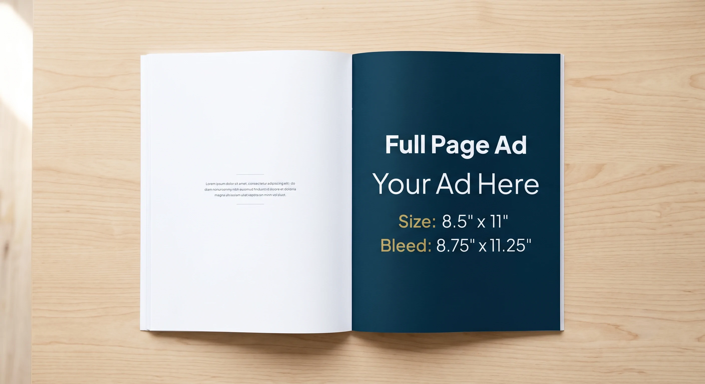 Full Page Ad format example