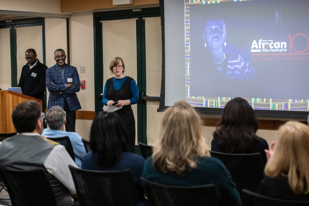 Panel discussion at Cinema Café event