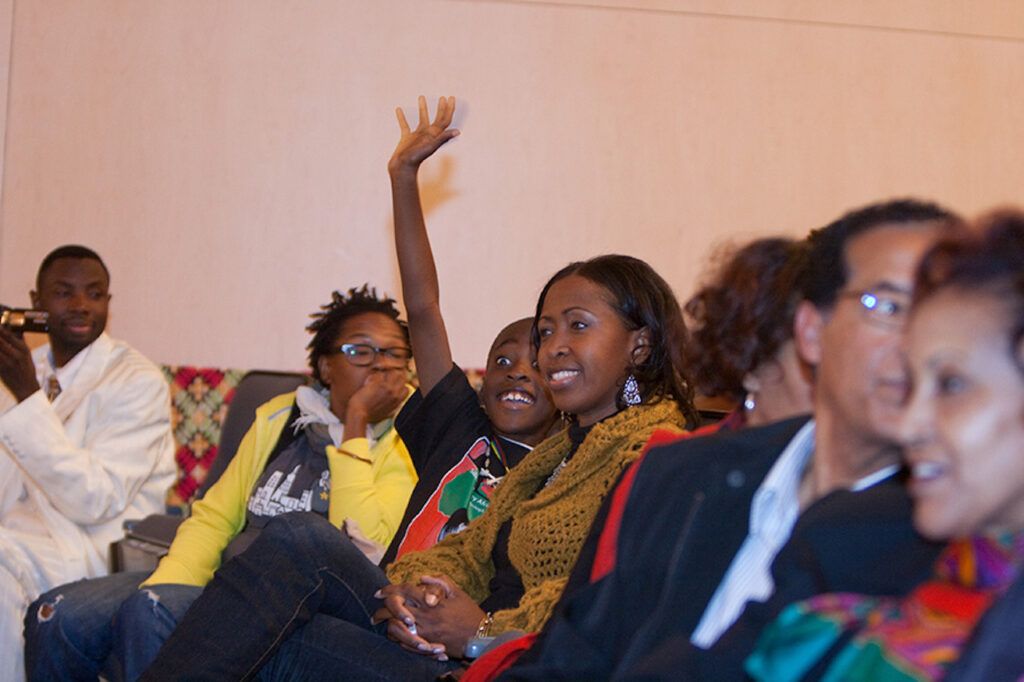 SVAFF facilitator presenting to students