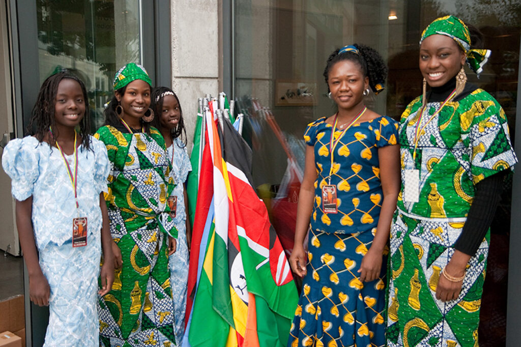 Students engaging with African cinema
